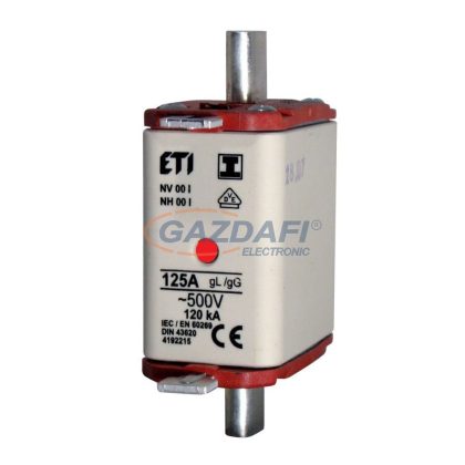 ETI NH00 kisfeszültségű késes olvadóbetét, 125A, 500V