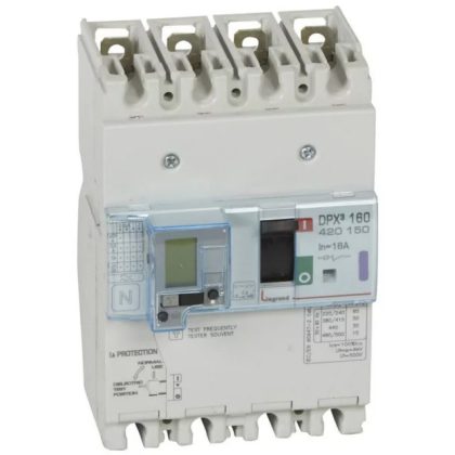   LEGRAND 420150 DPX3 160 16A 4P + ÁVK thermal magnetic 50kA combined circuit