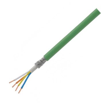 J-Y(ST)Y S.C. 2x2x0,8mm2 EIB-BUS árnyékolt távközlési kábel EIB instabus épülettechnikai rendszerhez PVC 250V zöld