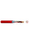 JB-H(St)H 1x2x0,8mm2 halogen free, shielded flame resistant fire alarm wire Bd 300V red