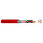   JB-H(St)H 1x2x0,8mm2 halogen free, shielded flame resistant fire alarm wire Bd 300V red