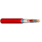    JB-H (St) H 2x2x0,8mm2 Cablul de alarma incendiu ecranat ignifug, fără halogen, Bd FE180 / E90 cu 90 de minute de funcționare 225V roșu