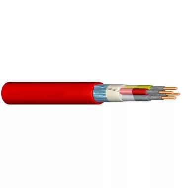  JB-H (St) H 12x2x0,8mm2 Cablu de alarma incendiu ecranat ignifugă, fără halogen,  Bd FE180 / E90 cu 90 de minute de funcționare 225V roșu