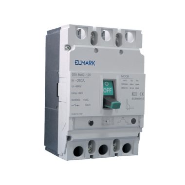 ELMARK szabályozható kompakt megszakító (128-160A), MCCB DS1 MAX-250, 160A, 3P, 690V