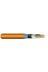 JE-H(St)H 2x2x0,8mm2 halogen free, shielded flame resistant telecommunication wire Bd FE180/E90 with 30 minutes function retention 225V orange