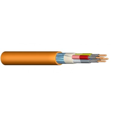 JE-H(St)H 4x2x0,8mm2 halogen free, shielded flame resistant telecommunication wire Bd FE180/E90 with 90 minutes function retention 225V orange