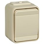   SCHNEIDER / ELSO 451600 Toggle switch, pearl, wall-mounted, 10A, IP44