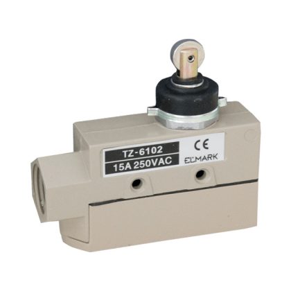   ELMARK helyzetkapcsoló, TZ-6102, olajálló, fémhengeres fémgörgvel, 15A/5A, 500/100, 1mm, IP65