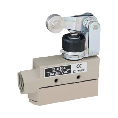 ELMARK helyzetkapcsoló, TZ-6104, olajálló, vízszintes kar fémgörgvel, 15A/5A, 640/230, 5mm, IP65
