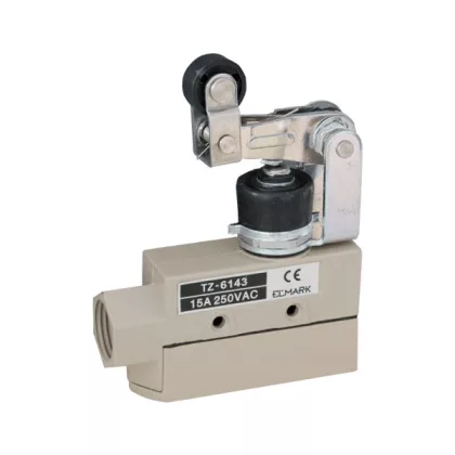   ELMARK helyzetkapcsoló, TZ-6143, olajálló, függleges kar fémgörgvel, 15A/5A, 640/230, 5mm, IP65
