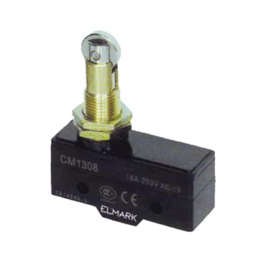 ELMARK helyzetkapcsoló, CM-1308, fémhengeres fémgörgvel, 15A/5A, 350/114, 0.4mm, IP65