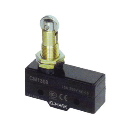  ELMARK helyzetkapcsoló, CM-1308, fémhengeres fémgörgvel, 15A/5A, 350/114, 0.4mm, IP65