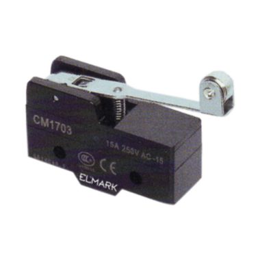 ELMARK helyzetkapcsoló, CM-1703, hosszított fémgörgvel, 15A/5A, 160/22, 7.1mm, IP65
