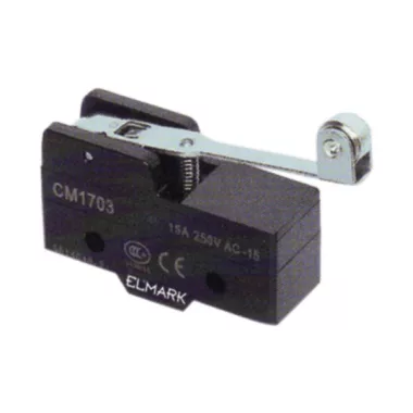 ELMARK helyzetkapcsoló, CM-1703, hosszított fémgörgvel, 15A/5A, 160/22, 7.1mm, IP65