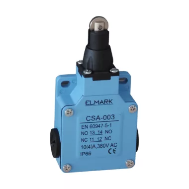 ELMARK helyzetkapcsoló, CSA-003, fémgörgs, 10A/4A, 800/400, 2mm, IP66