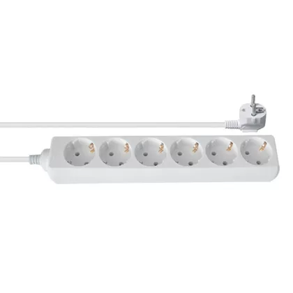 ELMARK 6-os hálózati elosztó, H05VV-F, 3x1.0mm², 1.5m
