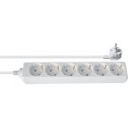 ELMARK 6-os hálózati elosztó, H05VV-F, 3x1.5mm², 3m