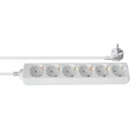 ELMARK 6-os hálózati elosztó, H05VV-F, 3x1.5mm², 3m