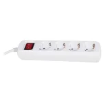   ELMARK 4-es hálózati elosztó kapcsolóval, H05VV-F, 3x1.5mm², 3m