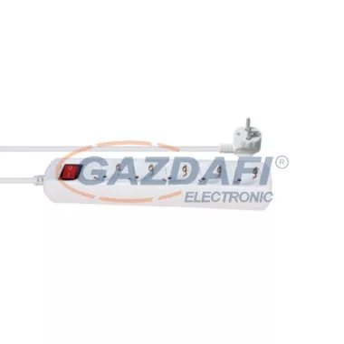 ELMARK 5-ös HÁLÓZATI ELOSZTÓ KAPCSOLÓVAL, H05VV-F, 3x1.5mm², 5m