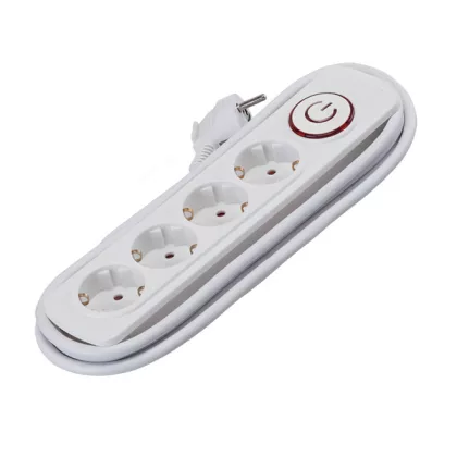   ELMARK 4-es HÁLÓZATI ELOSZTÓ KAPCSOLÓVAL, H05VV-F, 3x1.5mm², 2m