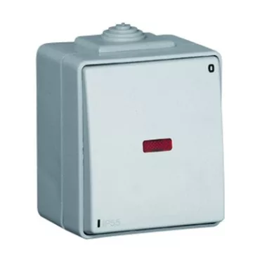 Efapel 48023 CBR IP65 Kétpólusú kapcsoló, ellenőrzőfénnyel
