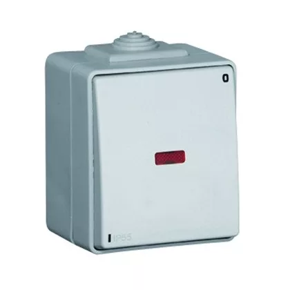   Efapel 48023 CBR IP65 Kétpólusú kapcsoló, ellenőrzőfénnyel