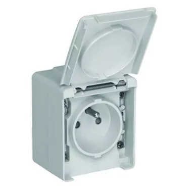 Efapel 48112 CCZ IP65 Dugaszoló aljzat, gyerekzáras, francia típus