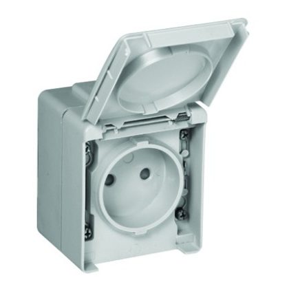   Efapel 48122 CCZ IP65 Dugaszoló aljzat, gyerekzáras, FÖLDELETLEN