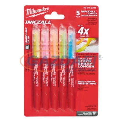   MILWAUKEE 48223206 INKZALL™ szövegkiemelő filc szett, 5 db