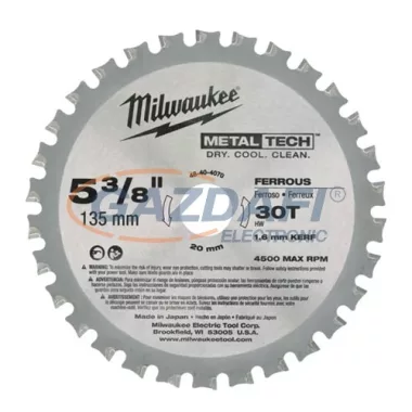 MILWAUKEE 48404515 Körfűrész fűrészlap 203/15,87/42