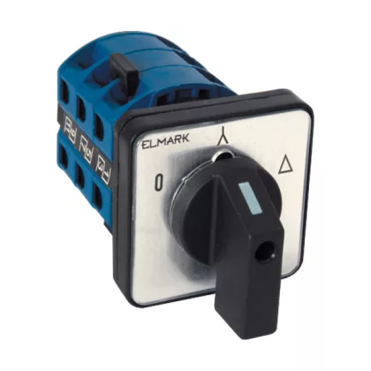   ELMARK forgókapcsoló, 230/400V, 25A, 4 szint, 0-csillag-delta, 3P