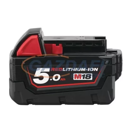   MILWAUKEE M18 B5 REDLITHIUM-ION akkumulátor, M18 rendszerhez 18 VDC, 5,0 Ah
