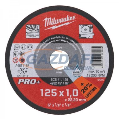 MILWAUKEE 4932451489 Vágókorong fémhez 180x1,5 mm egyenes