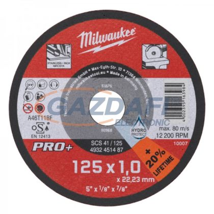 MILWAUKEE 4932451493 Vágókorong fémhez 180x3 mm egyenes