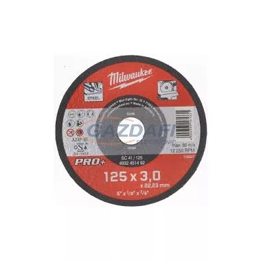 MILWAUKEE 4932451499 Vágókorong kőhöz 115x3 mm hajlított