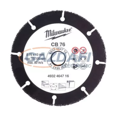 MILWAUKEE 4932464716 Karbid vágókorong, 76mm