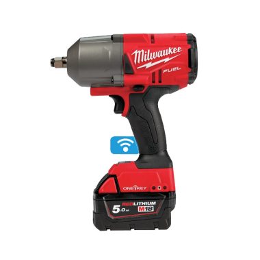 MILWAUKEE M18 ONEFHIWF12-502X nagy nyomatékú ütvecsavarozó biztosítógyűrűvel, töltővel és 2 db akkumulátorral
