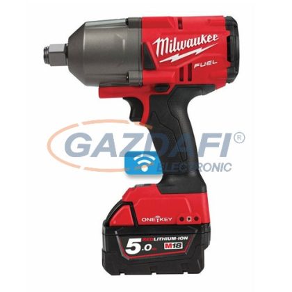   MILWAUKEE M18 ONEFHIWF34-502X nagy nyomatékú ütvecsavarozó biztosítógyűrűvel, töltővel és 2 db akkumulátorral