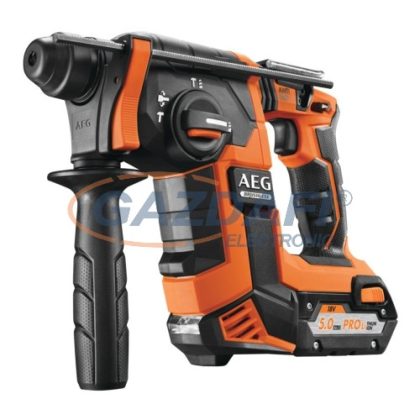   AEG BBH18BL LI-502C szénkefe nélküli SDS-PLUS fúrókalapács, 18V, töltővel és akkumulátorral
