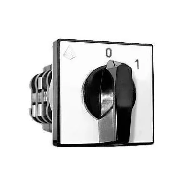 APATOR 4G25-10U előlapra szerelhető forgókapcsoló, 0-1, 25A, 3P, 690V, IP40
