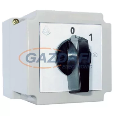 APATOR 4G40-10PK tokozott forgókapcsoló, 0-1, 40A, 3P, 690V, IP55.