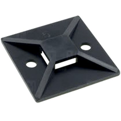 ELMARK kábelkötegeltalp, 25x25mm, fekete, 100db/csomag