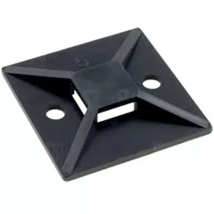 ELMARK kábelkötegeltalp, 25x25mm, fekete, 100db/csomag
