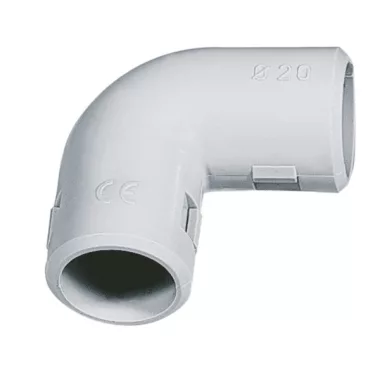 ELMARK PVC rövid könyök 90°, d=20mm, IP40, szürke