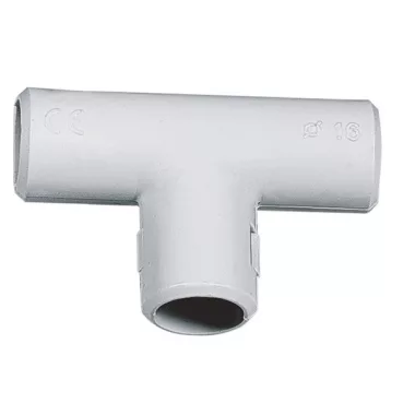 ELMARK PVC T-cs, d=16mm, IP40, szürke