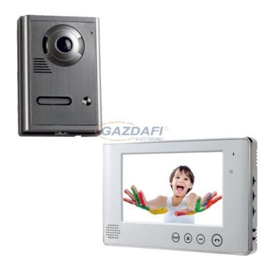  Interfon video COMMEL 501-101 cu monitor LCD color 7 ”, camera in carcasa metalică IP44