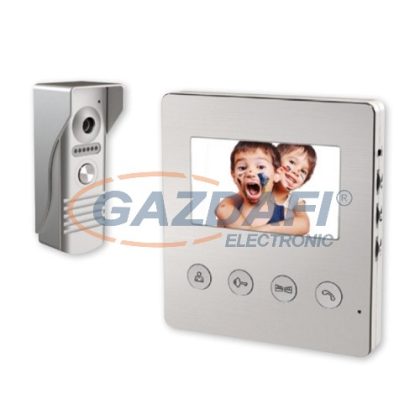   COMMEL 501-105 video kaputelefon szett,4.3” színes LCD monitorral IP44 fémházas kamerával.