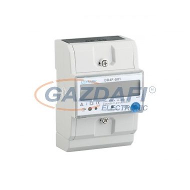 ELMARK fogyasztásmér DIN sínre, D4DF-S01, 5/60A, 230V, 1 fázisú, 4 tarifás, po.:1