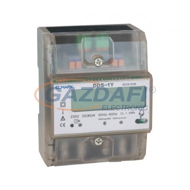 ELMARK fogyasztásmérő DIN sínre, DDS-3Y 80, 20/80A, 3X230/400V, 1 fázisú, 1 tarifás, po.:1